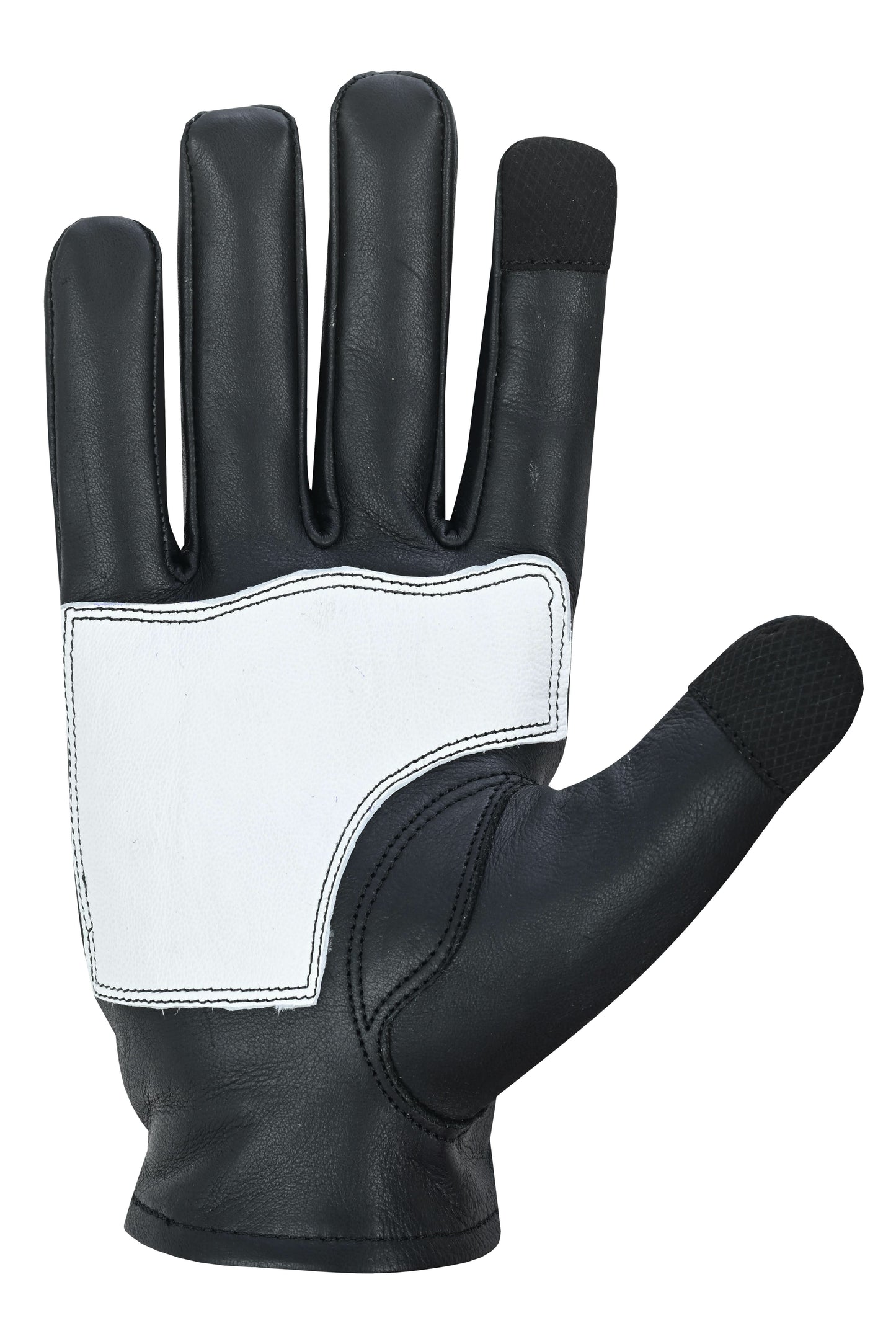 Men's White on Black Skeleton Grip Gloves