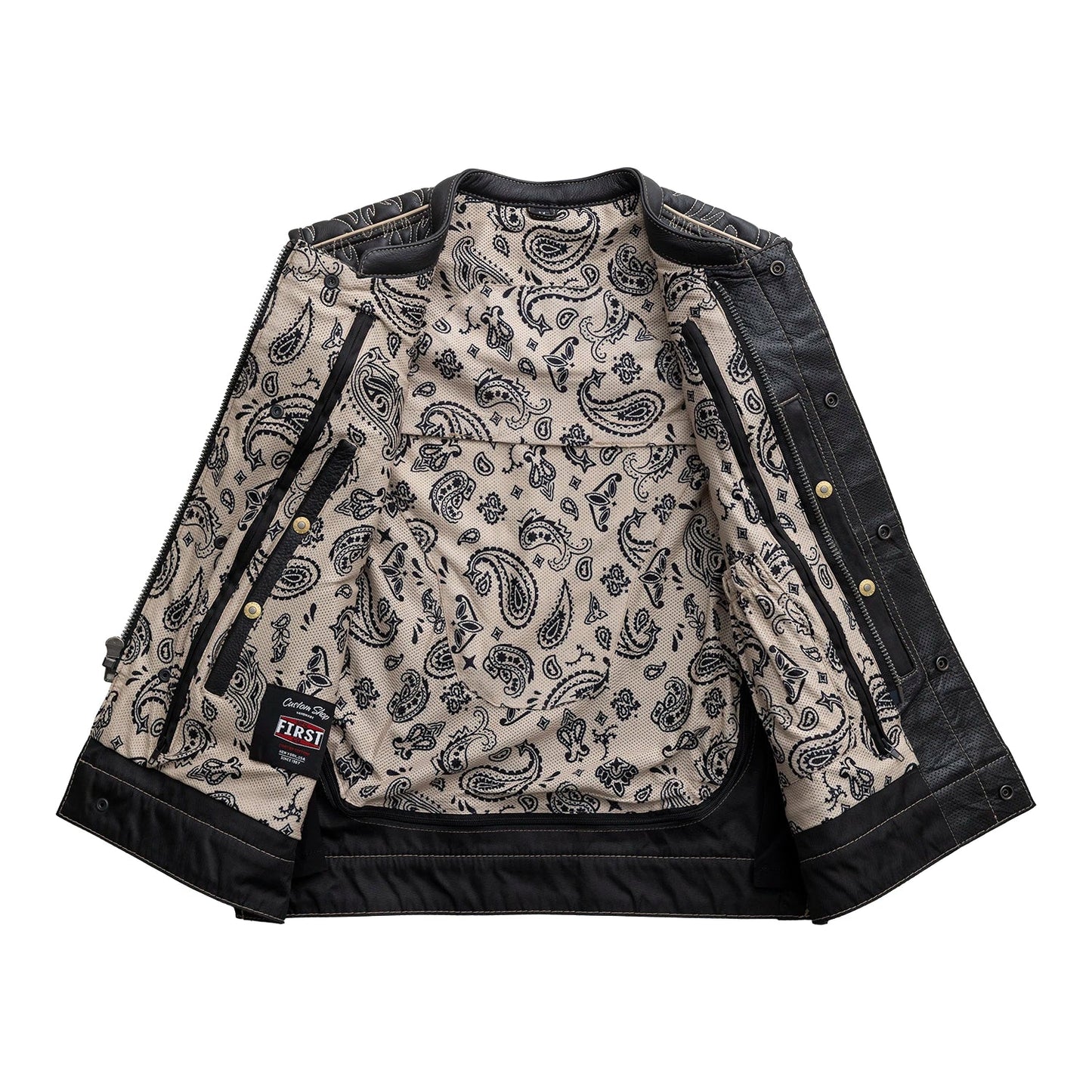 Men's Club Style Leather Vest (Limited Edition) "Inferno Rogue"