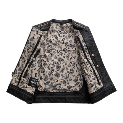 Men's Club Style Leather Vest (Limited Edition) "Inferno Rogue"