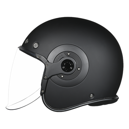 D.O.T. & ECE Daytona Retro Jet- Dull Black