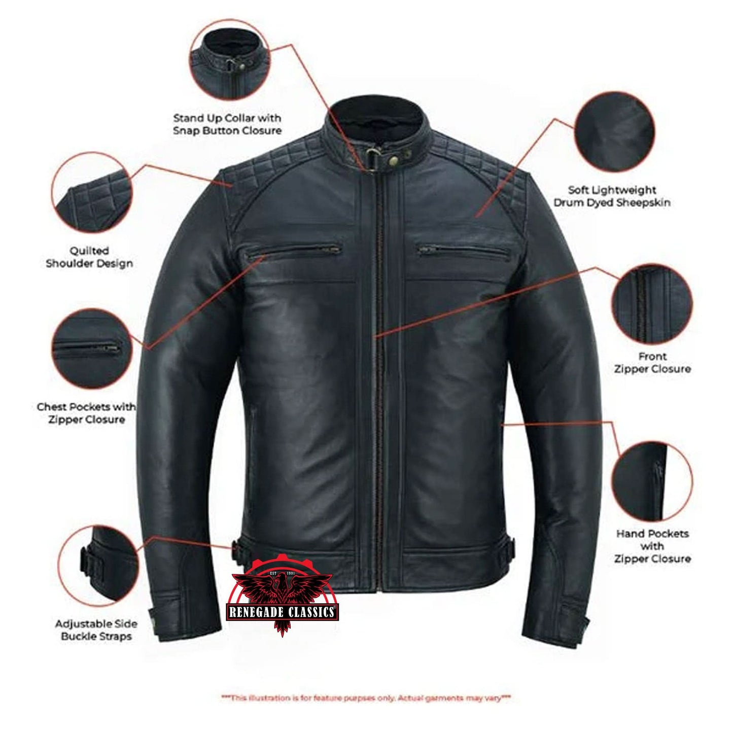 Men's Faux (Imitation) Leather Fashion Jacket
