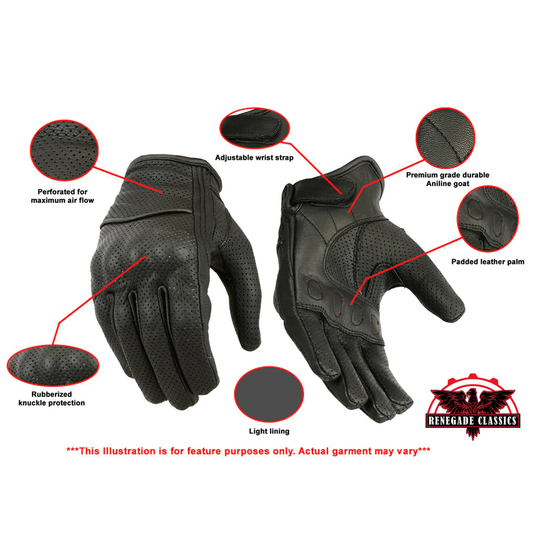 Women's Perforated Sporty Roper Glove