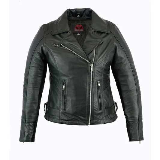 Women's Updated Classic Lightweight Motorcycle Riding Jacket