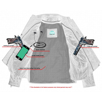 Women's Stylish Jacket with Grommet and Lacing Accents