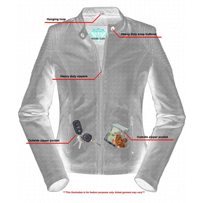 Women's Fashion Leather Jacket "Cabernet"