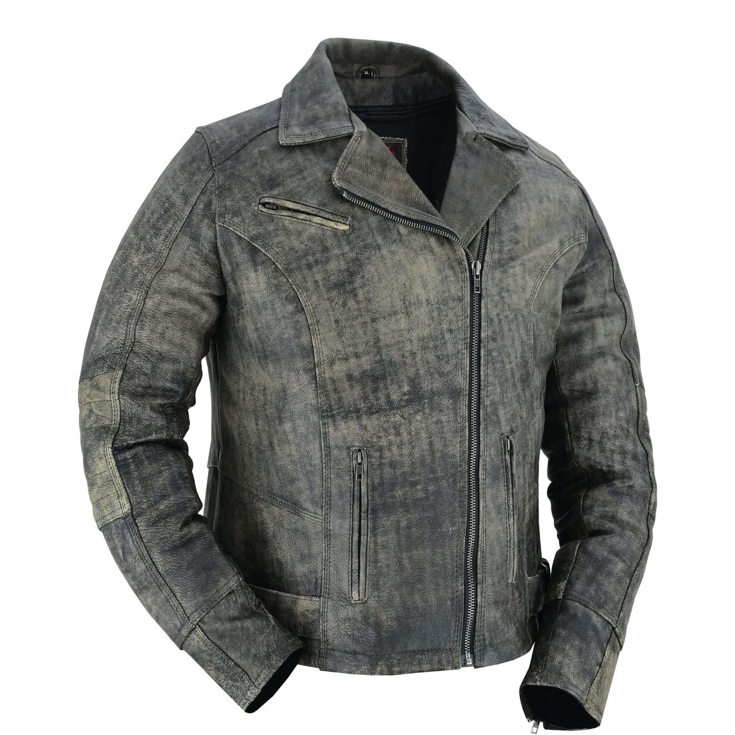 Women's Brown Women's Leather Motorcycle Riding Jacket- Shen Antique