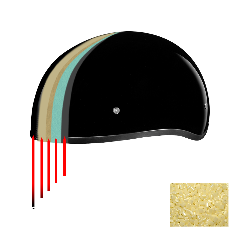 DOT Approved Daytona Motorcycle Half Shell Helmet - Skull Cap Graphics for Men & Women, Scooters, ATVs, UTVs & Choppers - W/ Dragonfly