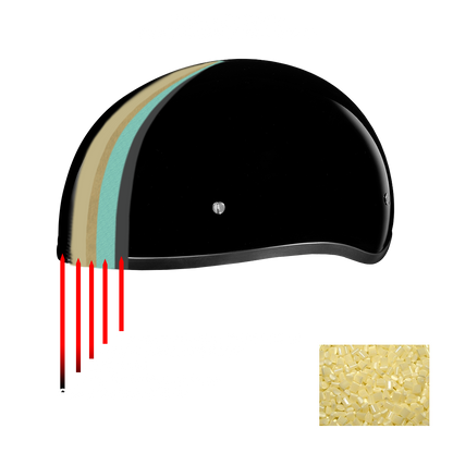 DOT Approved Daytona Skull Cap Half Shell Motorcycle Helmet - Beanie Style for Motorcycles, Cruisers, Scooters, and Mopeds W/O Visor- Hi-Gloss Pink