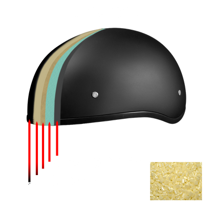 DOT Approved Daytona Motorcycle Half Face Helmet - Skull Cap Graphics for Men & Women, Scooters, ATVs, UTVs & Choppers - W/ Come Get 'Em
