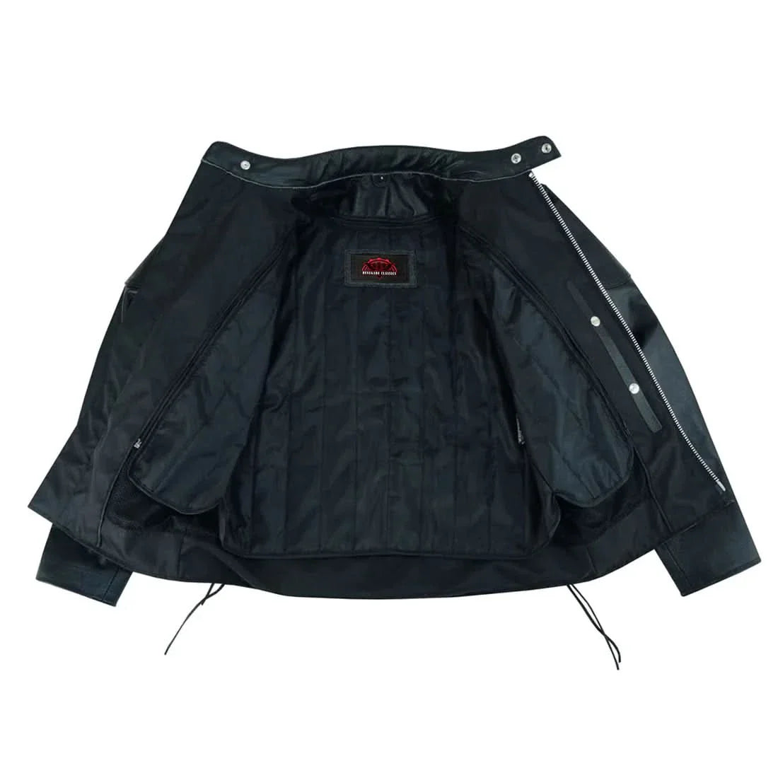 AM Knucklehead Premium Black Men's Leather Motorcycle Jacket