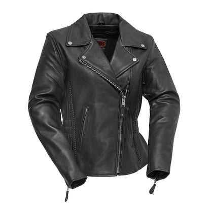 Allure Women's Motorcycle Style Leather Jacket