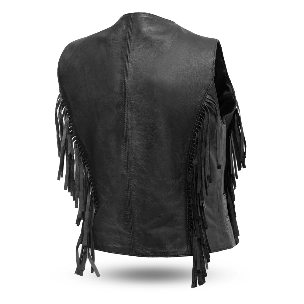 Women's "Apache" Leather Motorcycle Vest