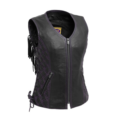 Women's "Bandida" Motorcycle Leather Vest