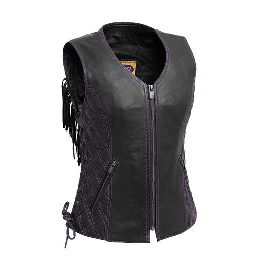 Women's "Bandida" Motorcycle Leather Vest