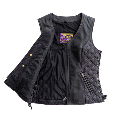 Women's "Bandida" Motorcycle Leather Vest