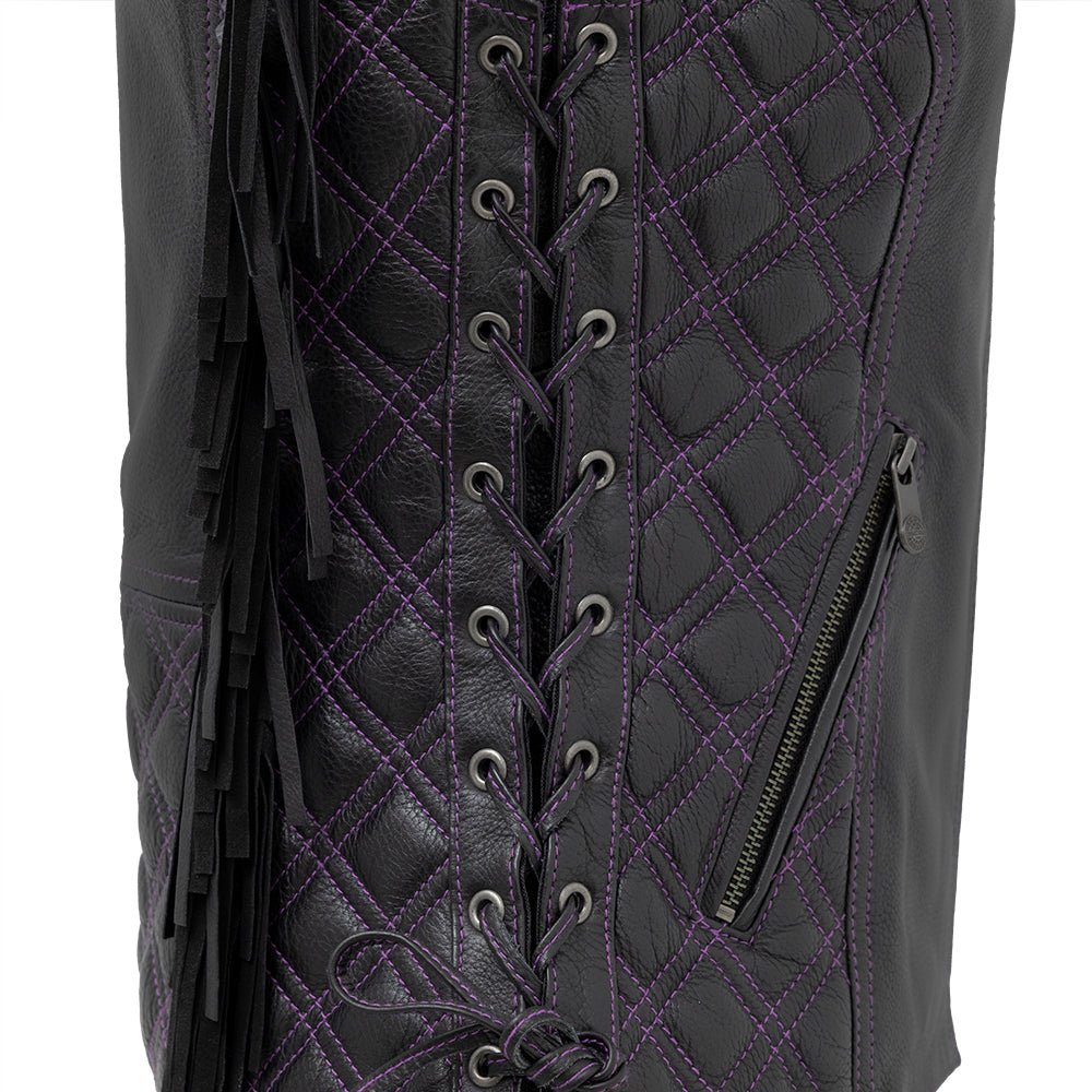 Women's "Bandida" Motorcycle Leather Vest
