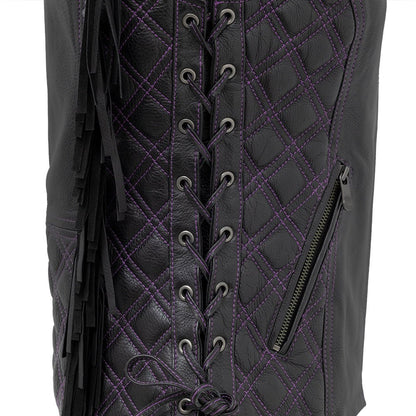 Women's "Bandida" Motorcycle Leather Vest