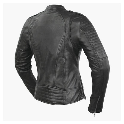 Women's Motorcycle Leather Riding Jacket- "Biker"