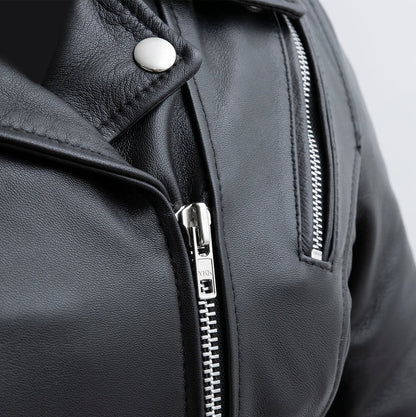 Women's Leather Motorcycle Riding Jacket- "Bloom"