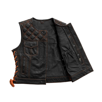 Women's perforated "Bonnie" Motorcycle Leather Vest