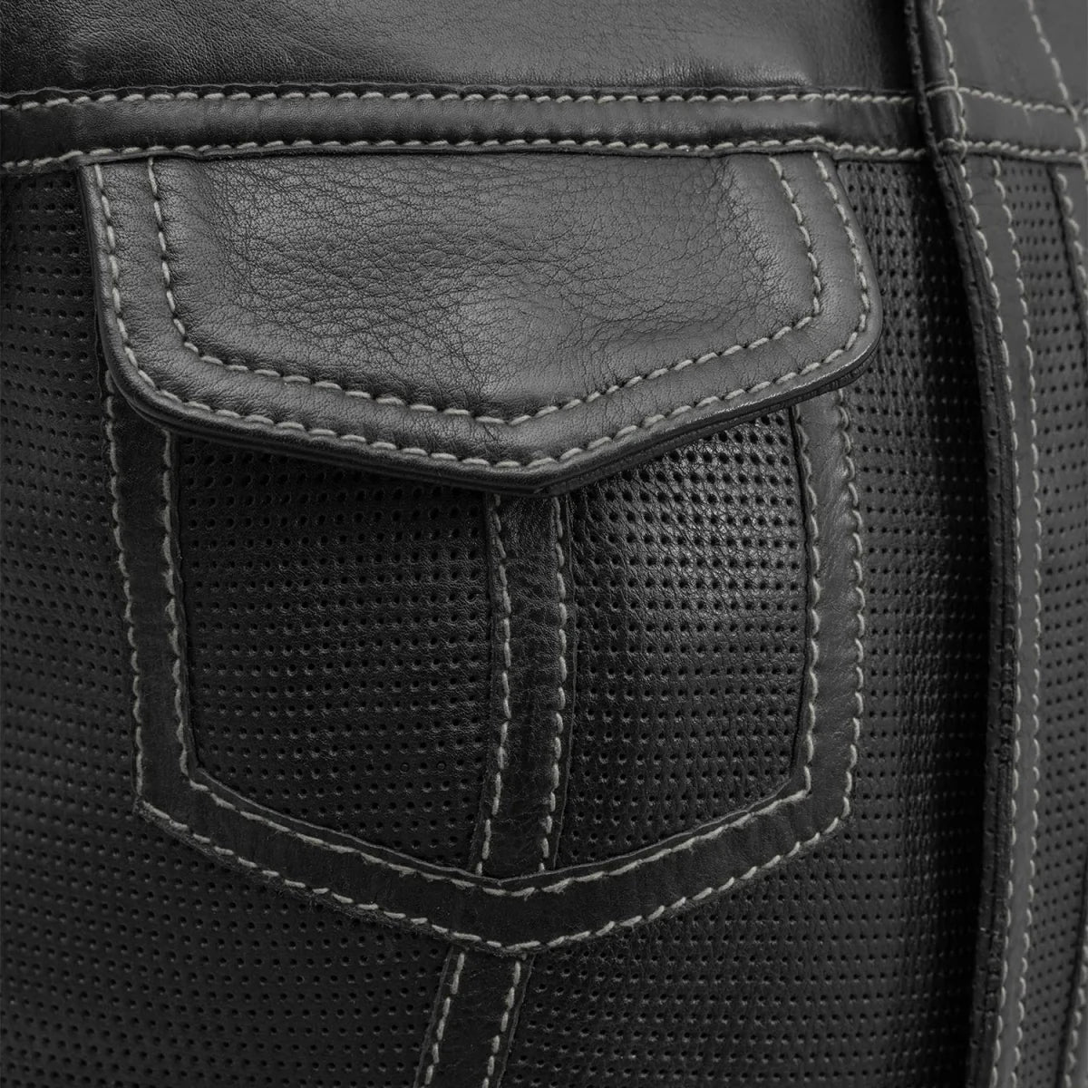 Women's perforated "Bonnie" Motorcycle Leather Vest