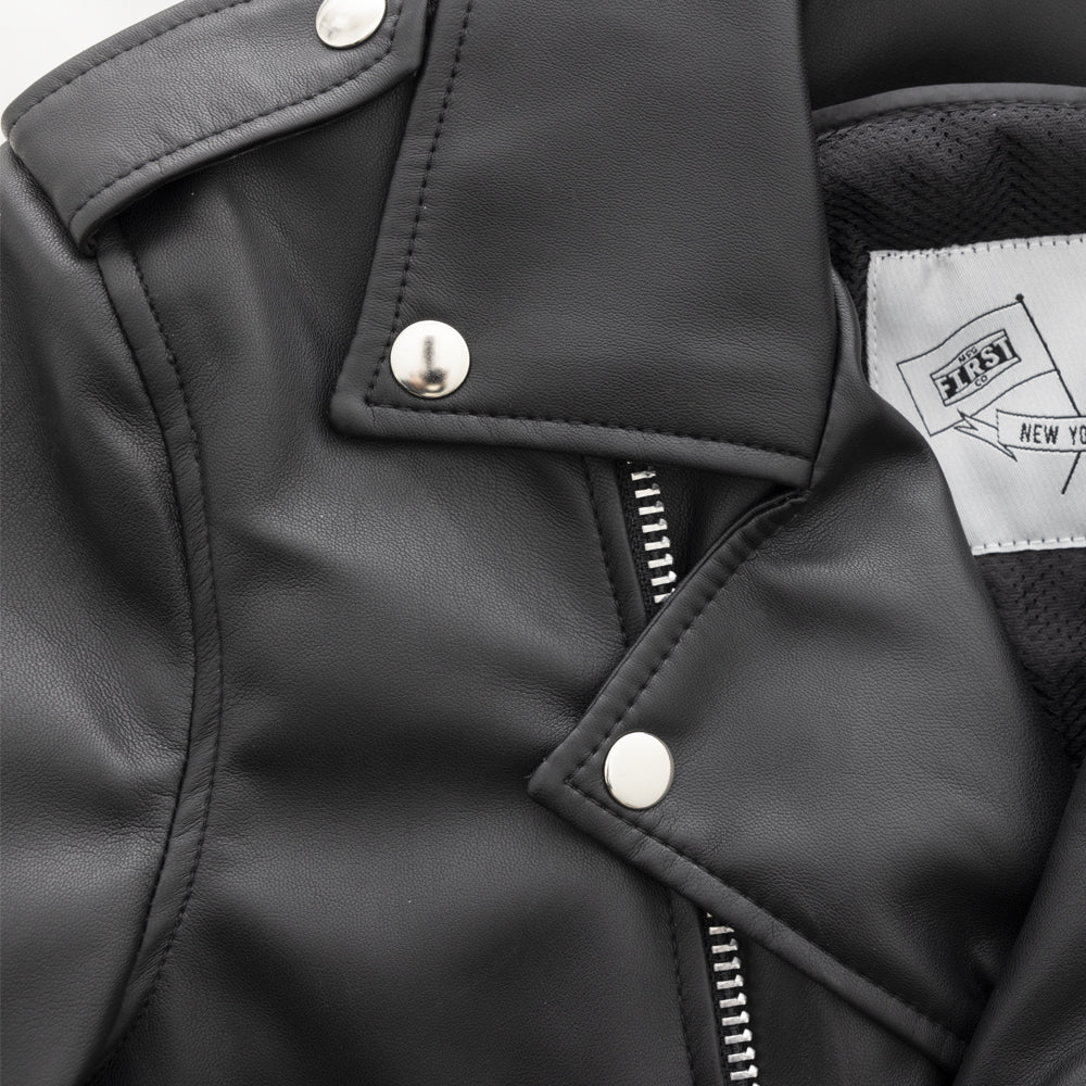 Women's Vegan Leather Motorcycle Riding Jacket- "Cassandra"