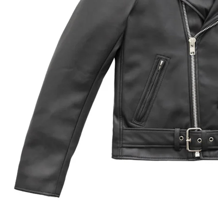 Women's Vegan Leather Motorcycle Riding Jacket- "Cassandra"