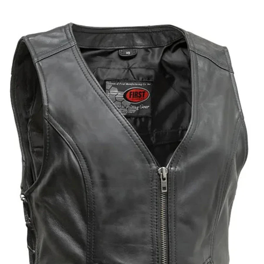 Women's "Cindy" Motorcycle Sheepskin Vest
