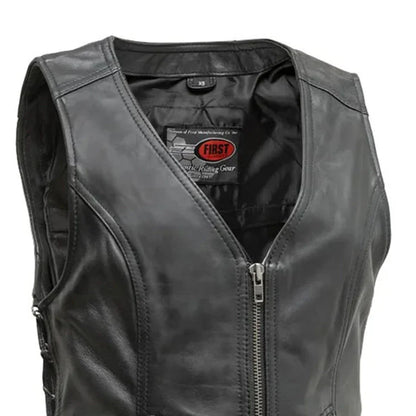 Women's "Cindy" Motorcycle Sheepskin Vest