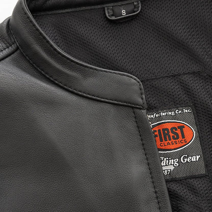Men's Leather Motorcycle Vest- Club House
