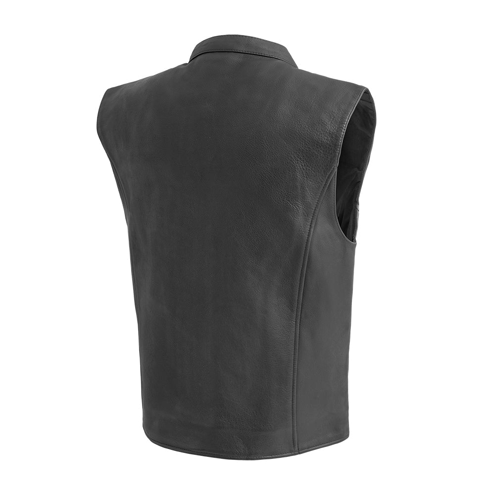 Men's Leather Motorcycle Vest- Club House