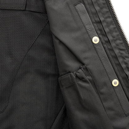 Men's Leather Motorcycle Vest- Club House