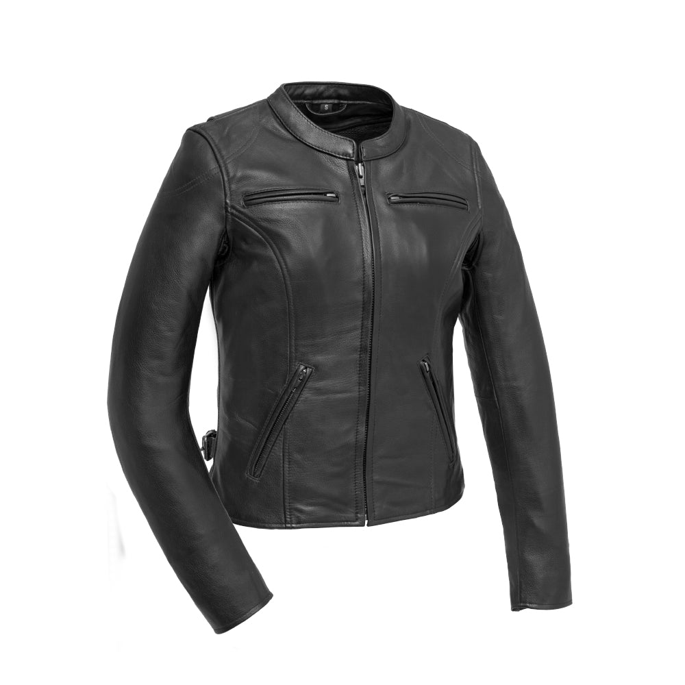 Women's Leather Motorcycle Riding Jacket- "Competition"