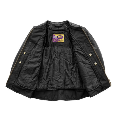 Women's Leather Motorcycle Riding Jacket- "Competition"