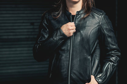 Women's Style Motorcycle Leather Jacket- "Cyclone"