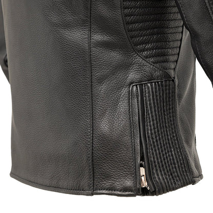 Women's Style Motorcycle Leather Jacket- "Cyclone"