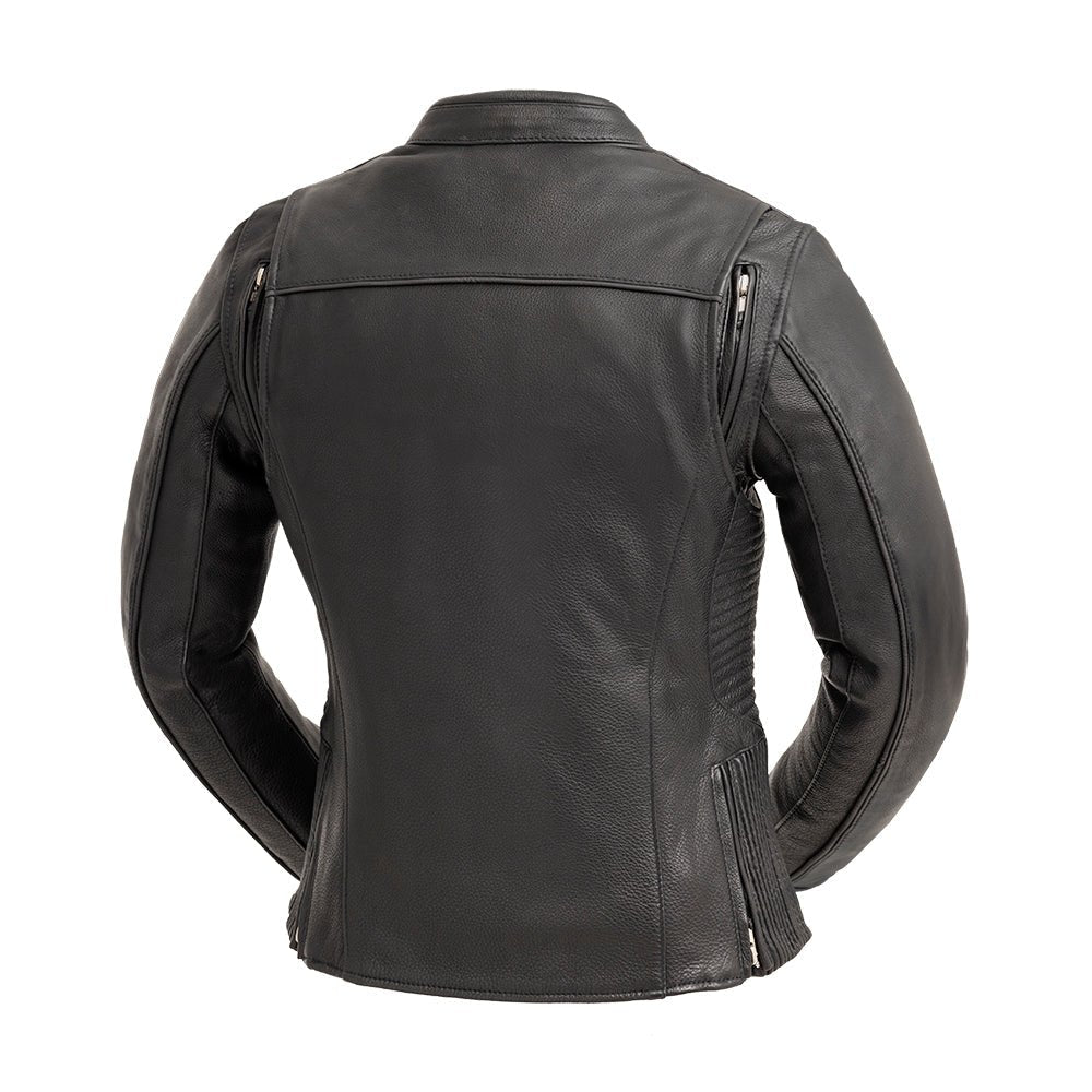 Women's Style Motorcycle Leather Jacket- "Cyclone"