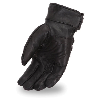 Men's Black Leather "Diablo" Gloves
