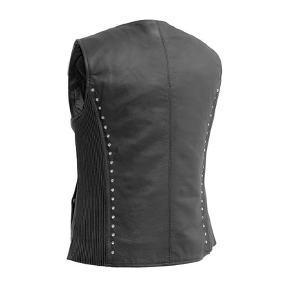 Women's "Diana" Motorcycle Leather Vest