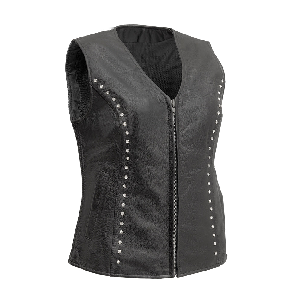 Women's "Diana" Motorcycle Leather Vest