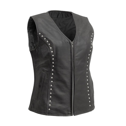 Women's "Diana" Motorcycle Leather Vest