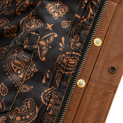 Men's Club Style Motorcycle Leather Vest (limited edition)-Dust Devil