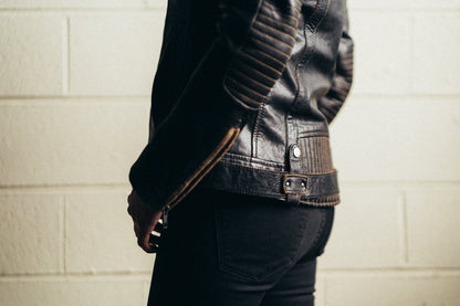 Women's Leather Motorcycle Riding Jacket- "Electra"