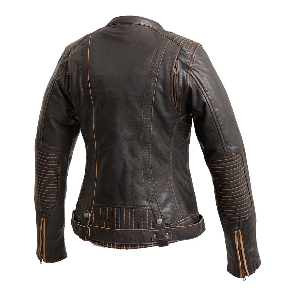 Women's Leather Motorcycle Riding Jacket- "Electra"