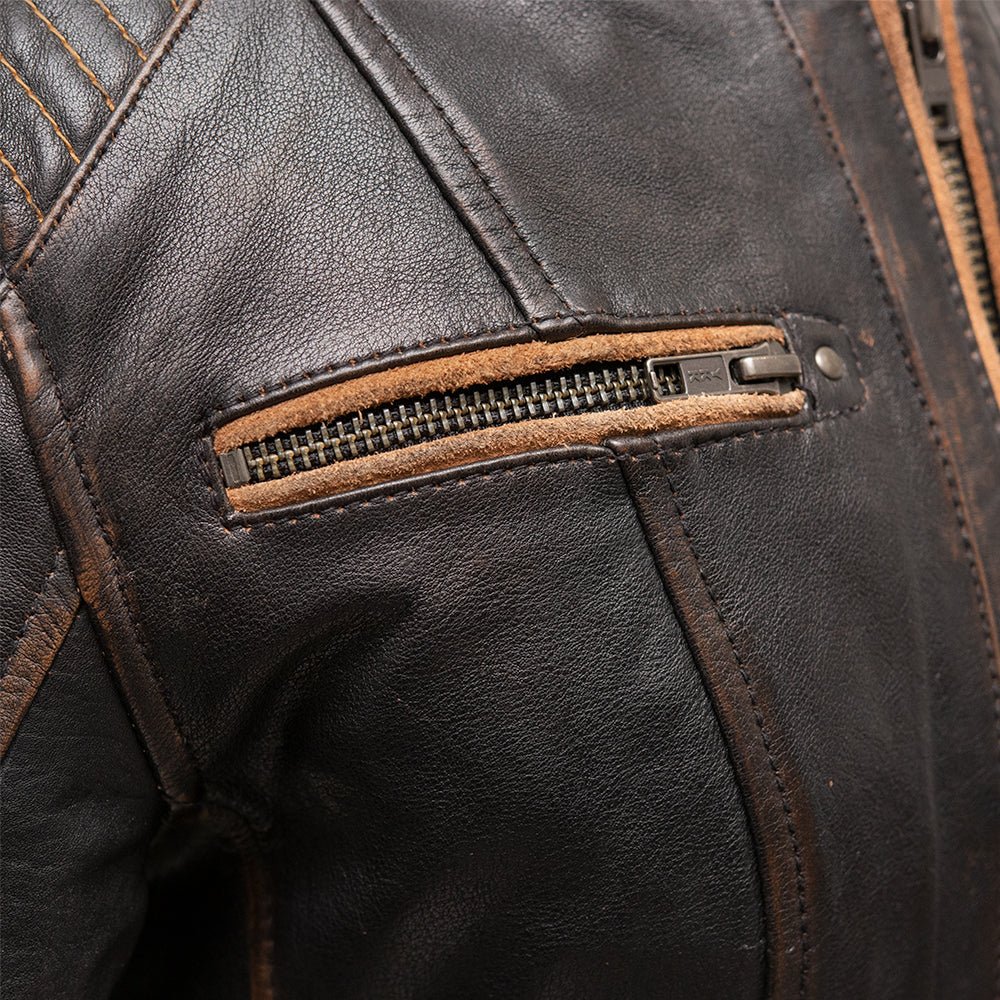 Women's Leather Motorcycle Riding Jacket- "Electra"