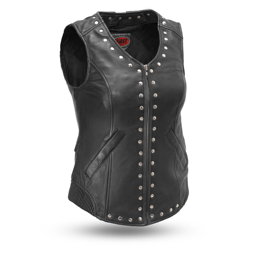 Women's "Empress" Motorcycle Leather Vest