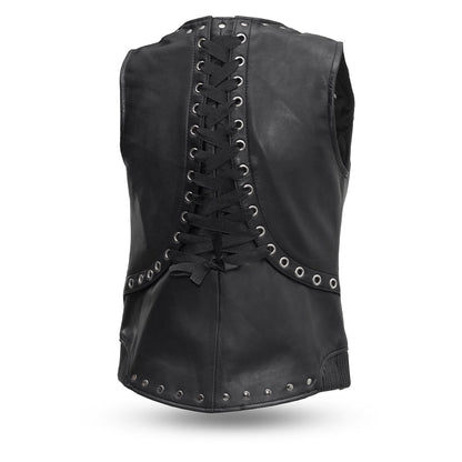 Women's "Empress" Motorcycle Leather Vest