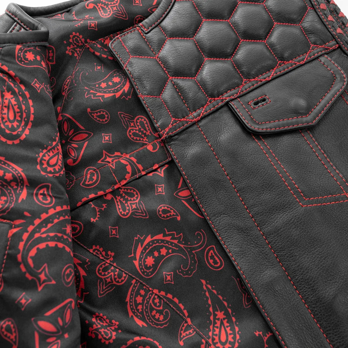 Men's Club Style Leather Vest- Hornet