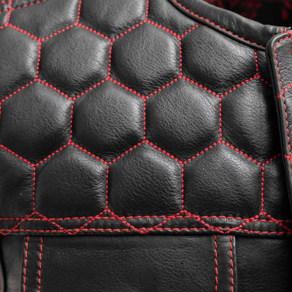 Men's Club Style Leather Vest- Hornet