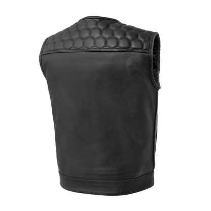 Men's Club Style Leather Vest- Hornet